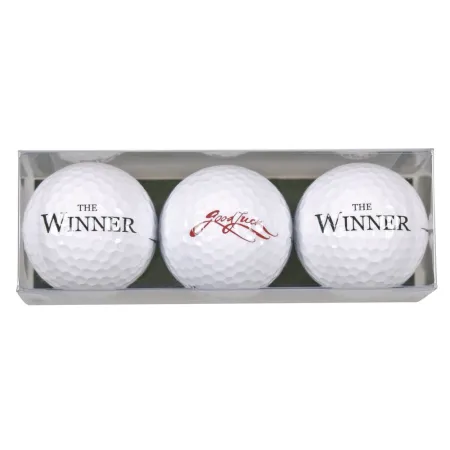 Pack de tres bolas de golf - motivo The Winner / Good Luck